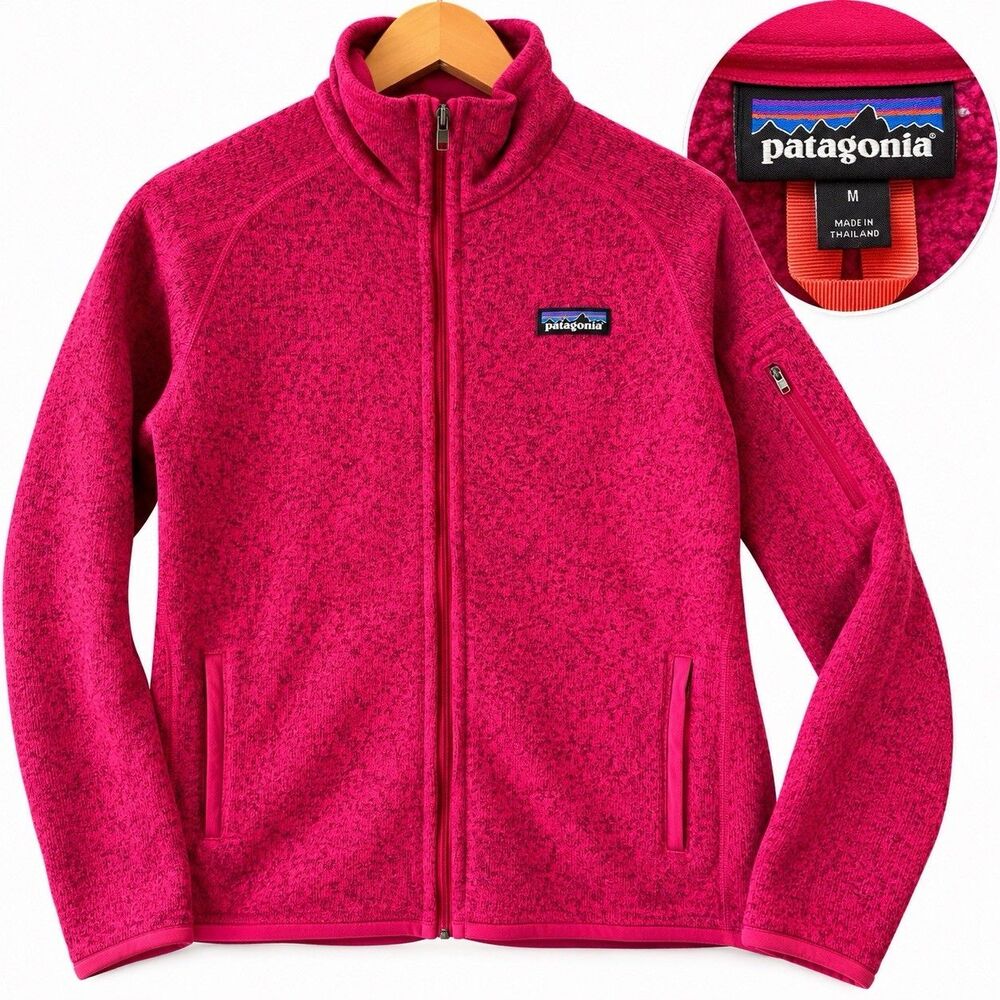 Patagonia Better Sweater Jacket Womens M Pink Full Zip Fleece STY25542
